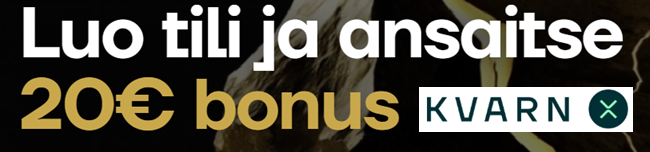 Kvarn X kampanjakoodi 2026 – Uusille asiakkaille 20€ bonus