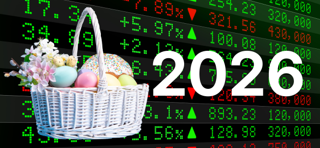 Näin osakemarkkinat ovat auki pääsiäisenä 2026